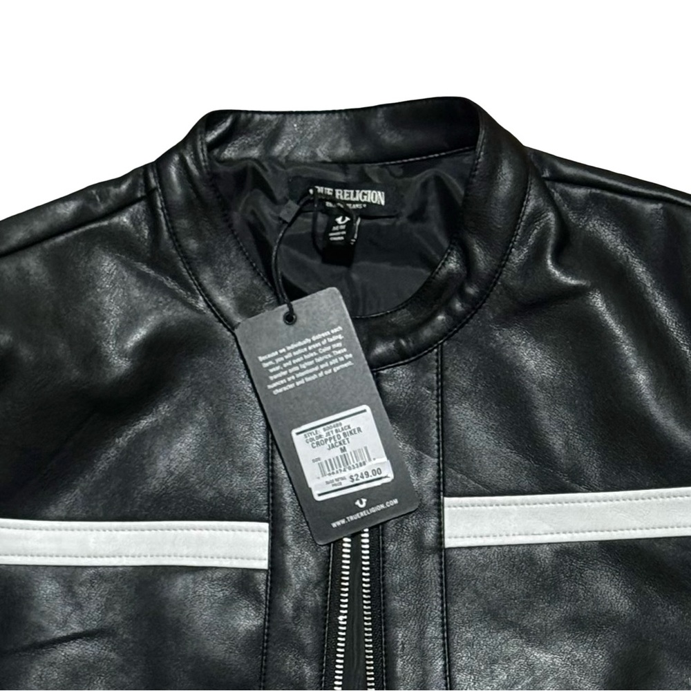 True Religion Cropped Biker Jacket - Picture 2 of 5